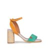 Mujer POPA BRAND Sandalias | Sandalia Tacon Terranova Serraje Multicolor