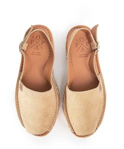 Mujer POPA BRAND Menorquinas | Menorquina Plataforma Luzon Serraje Camel