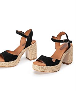 Mujer POPA BRAND Cunas | Cuna Tacon Marsella Serraje Negro