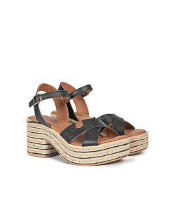 Mujer POPA BRAND Cunas | Cuna Tacon Clifton Piel Negro