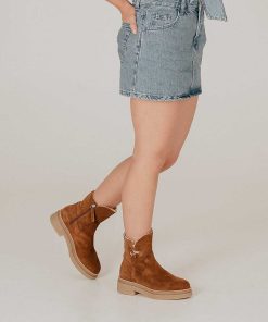 Mujer POPA BRAND Botines | Botin Juana Serraje Muscade