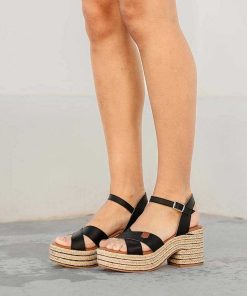 Mujer POPA BRAND Cunas | Cuna Tacon Clifton Piel Negro