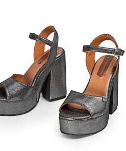 Mujer POPA BRAND Sandalias | Sandalia Tacon Plataforma Monsul Negro