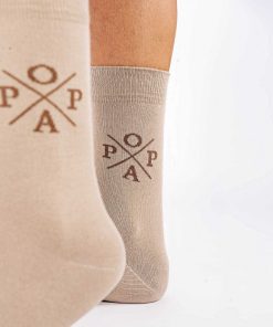 Mujer POPA BRAND Textil | Calcetines Janet Liso Beige
