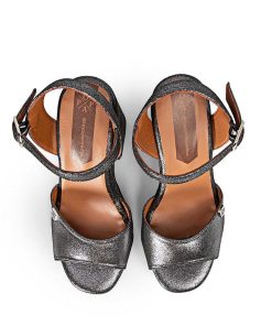 Mujer POPA BRAND Sandalias | Sandalia Tacon Plataforma Monsul Negro