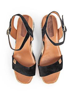 Mujer POPA BRAND Cunas | Cuna Baja Camerun Serraje Negro