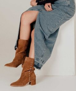 Mujer POPA BRAND Botas | Bota Thais Adornos Muscade