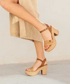 Mujer POPA BRAND Cunas | Cuna Tacon Natadola Trenza Cuero