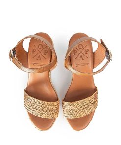 Mujer POPA BRAND Cunas | Cuna Tacon Natadola Trenza Cuero