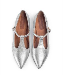 Mujer POPA BRAND Bailarinas | Bailarina Lya Laminado Plata