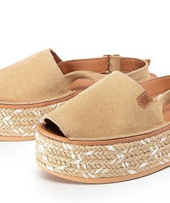 Mujer POPA BRAND Menorquinas | Menorquina Plataforma Luzon Serraje Camel