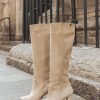Mujer POPA BRAND Botas | Bota Julieta Serraje Arena