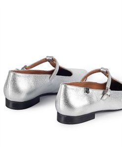 Mujer POPA BRAND Bailarinas | Bailarina Lya Laminado Plata