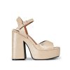 Mujer POPA BRAND Sandalias | Sandalia Tacon Plataforma Monsul Beig