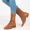 Mujer POPA BRAND Botas | Bota Amanda Serraje Marron