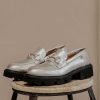 Mujer POPA BRAND Mocasines | Mocasin Zintia Laminado Plata
