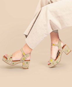 Mujer POPA BRAND Cunas | Cuna Tacon Beliche Bordado Natural