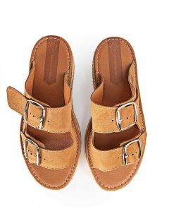 Mujer POPA BRAND Menorquinas | Menorquina Plataforma Morell Serraje Cuero