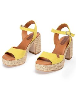 Mujer POPA BRAND Cunas | Cuna Tacon Marsella Serraje Amarillo
