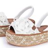 Mujer POPA BRAND Menorquinas | Menorquina Plataforma Rosario Ogin Blanco